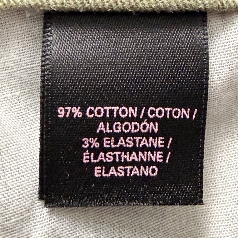 Victoria's Secret Low 5 Flap Pants Olive Green Khaki Bootcut Flare Size 6 - Picture 8 of 8